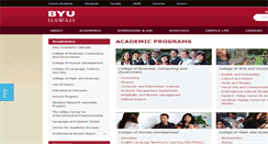 Desktop Screenshot of academics.byuh.edu