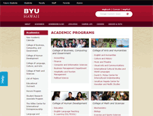 Tablet Screenshot of academics.byuh.edu